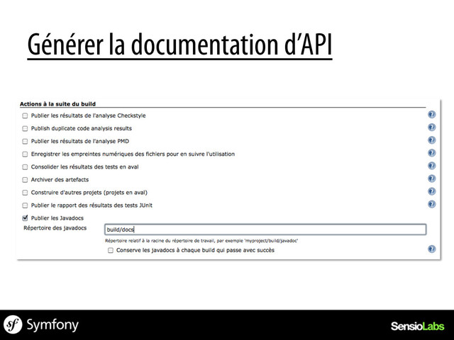 Générer la documentation d’API
