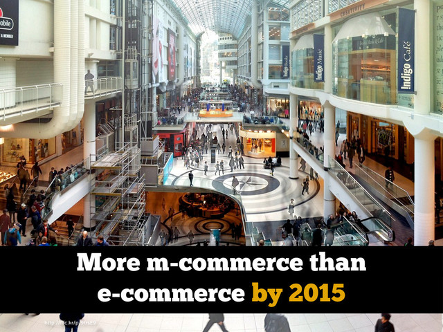 http://ﬂic.kr/p/9trsE9
More m-commerce than
e-commerce by 2015
