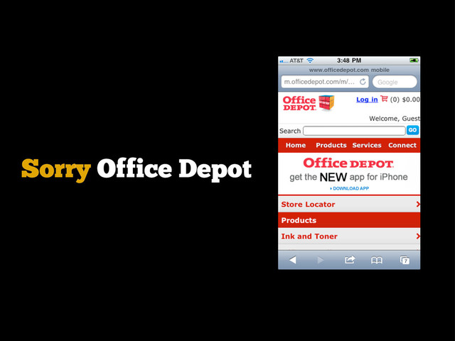 Sorry Office Depot
