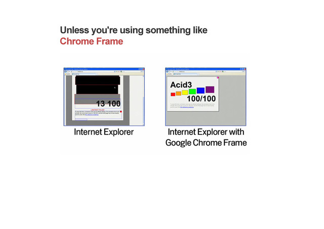 Unless you're using something like
Chrome Frame
