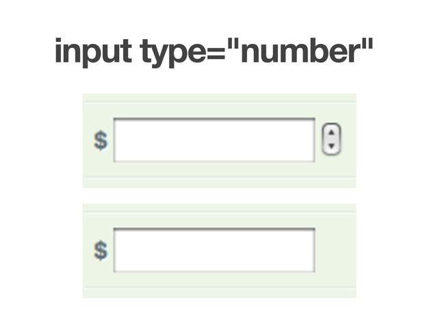 input type="number"
