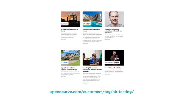 speedcurve.com/customers/tag/ab-testing/
