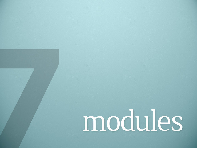 modules
