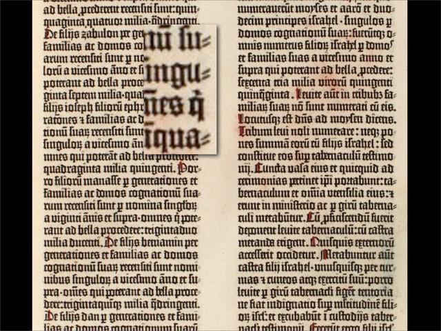 Hyphenation in the Gutenberg Bible
