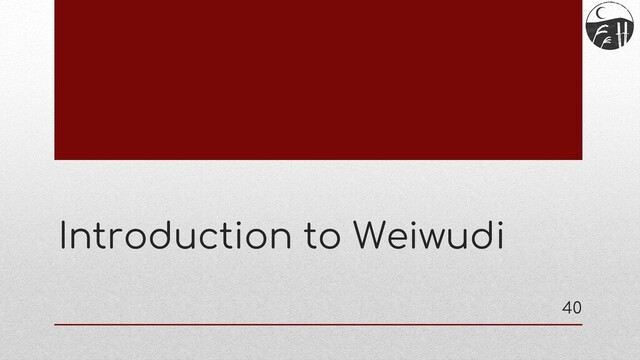 Introduction to Weiwudi
40
