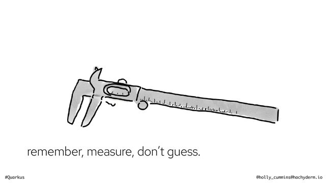 #Quarkus @holly_cummins@hachyderm.io
remember, measure, don’t guess.


