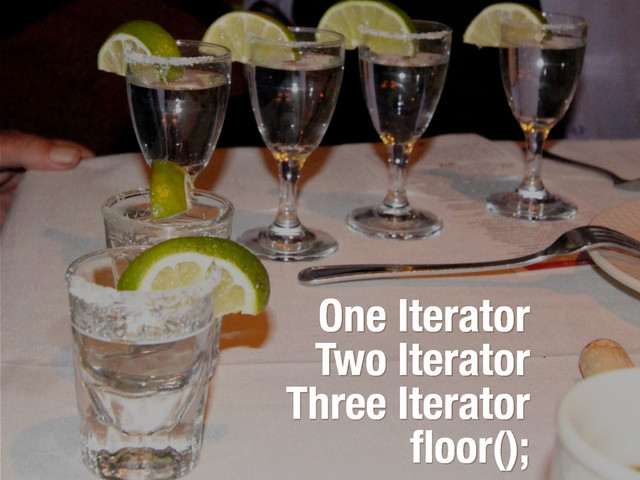 One Iterator
Two Iterator
Three Iterator
ﬂoor();
