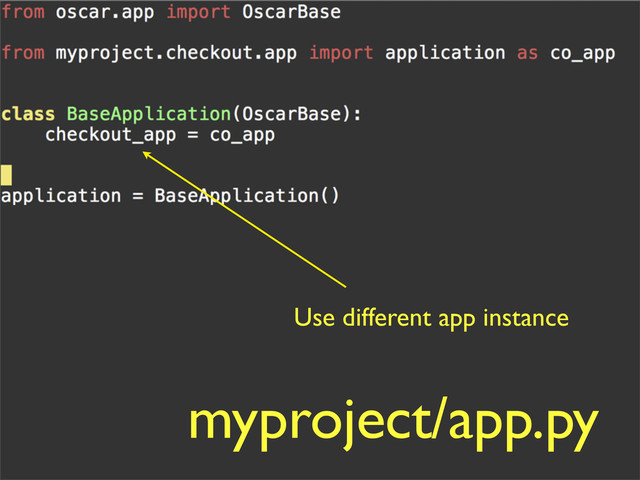 myproject/app.py
Use different app instance

