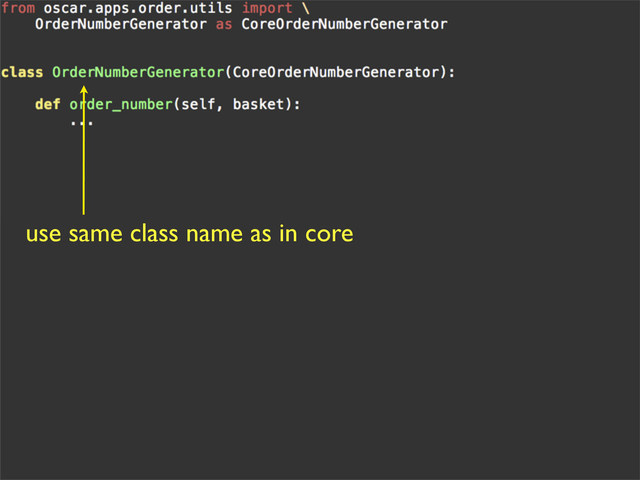 use same class name as in core
