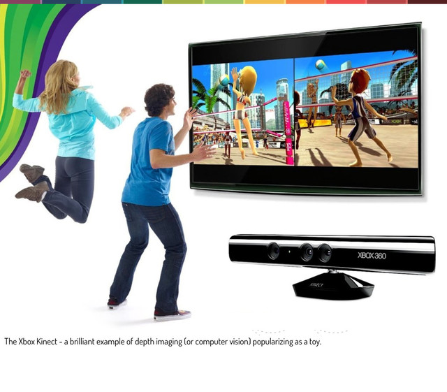 The Xbox Kinect - a brilliant example of depth imaging (or computer vision) popularizing as a toy.
