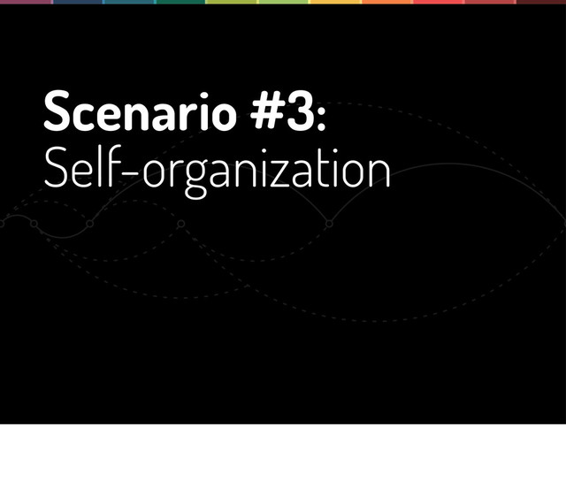 Scenario #3:
Self-organization
