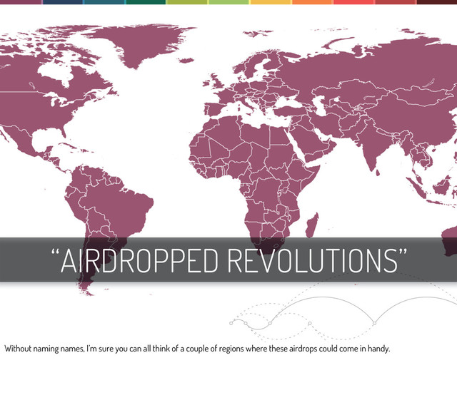 “AIRDROPPED REVOLUTIONS”
Without naming names, I’m sure you can all think of a couple of regions where these airdrops could come in handy.

