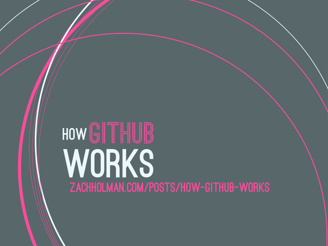works
howgithub
zachholman.com/posts/how-github-works
