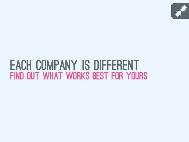J
each company is different
find out what works best for yours
