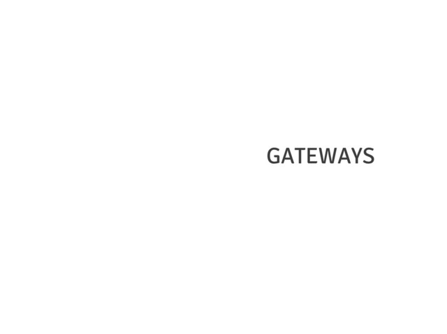 GATEWAYS
