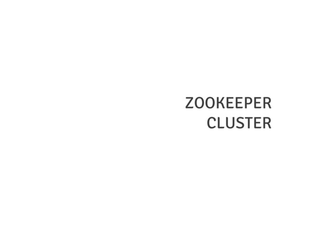 ZOOKEEPER
CLUSTER
