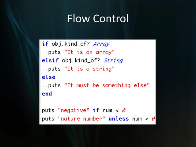 Flow Control
