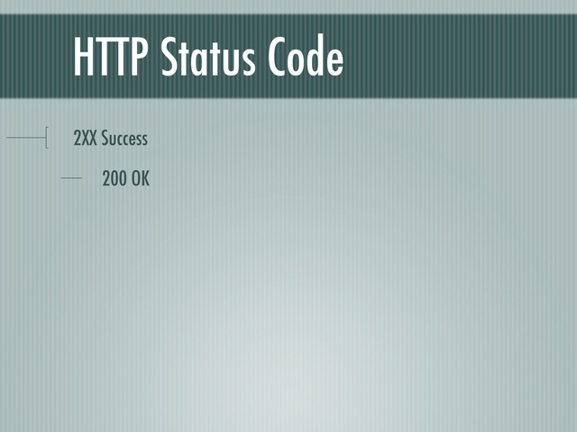 HTTP Status Code
2XX Success
200 OK
