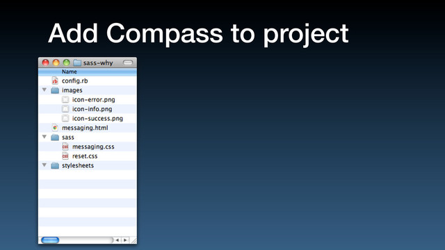 Add Compass to project
