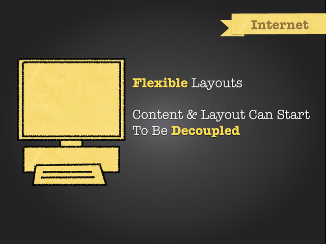 Internet
Flexible Layouts
Content & Layout Can Start
To Be Decoupled
