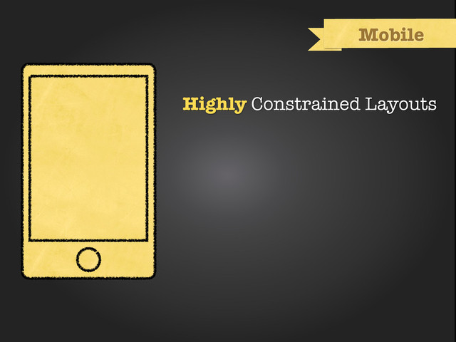 Highly Constrained Layouts
Mobile
