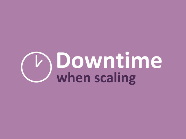 Downtime
when scaling

