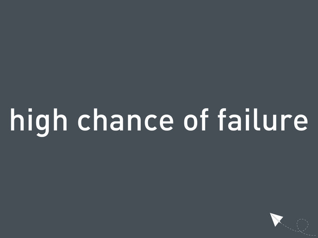 high chance of failure
