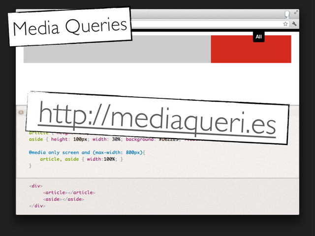 Media Queries
http://mediaqueri.es
