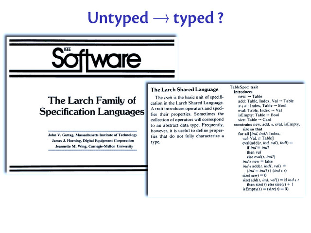 Untyped → typed ?
