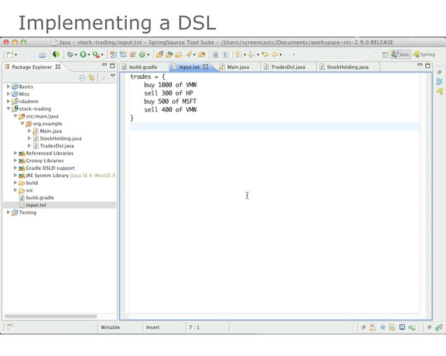 Implementing a DSL
78
