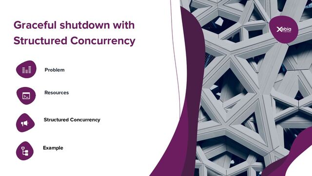 Graceful shutdown with
Structured Concurrency
Problem
Resources
Structured Concurrency
Example
