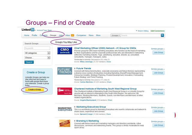 Groups – Find or Create
