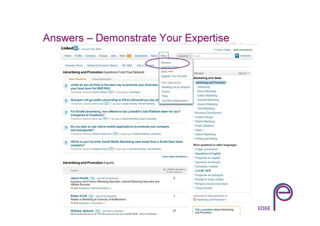 Answers – Demonstrate Your Expertise
