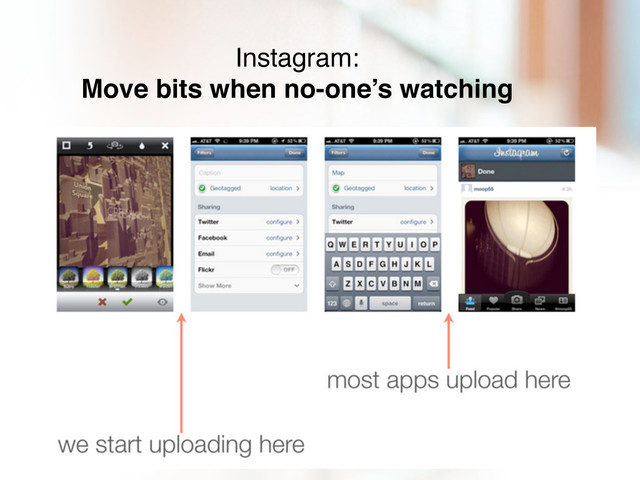 Instagram:
Move bits when no-one’s watching
