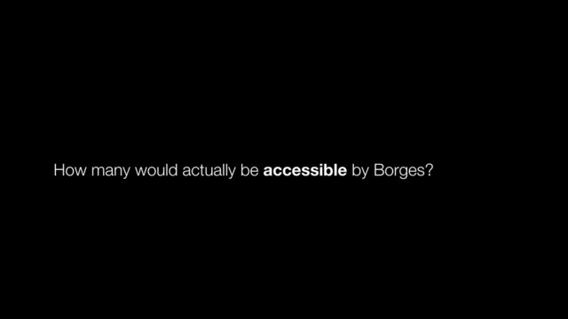 How many would actually be accessible by Borges?
