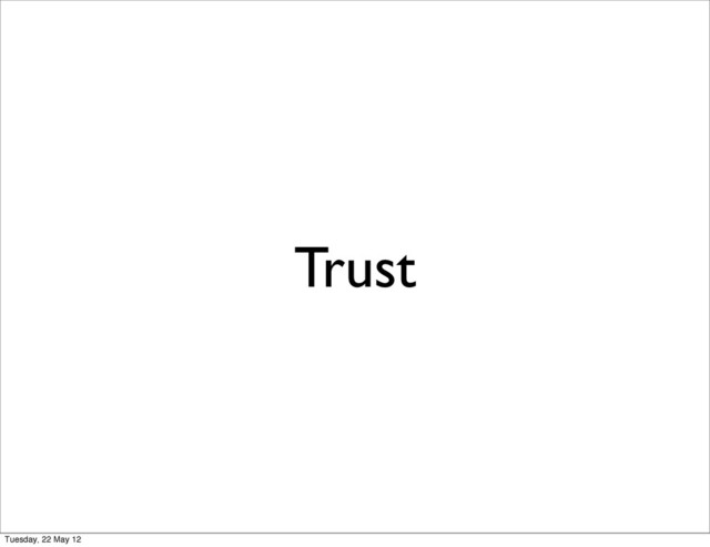 Trust
Tuesday, 22 May 12
