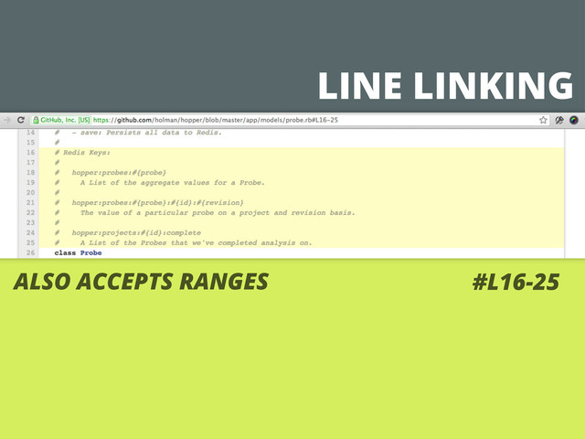 LINE LINKING
ALSO ACCEPTS RANGES #L16-25
