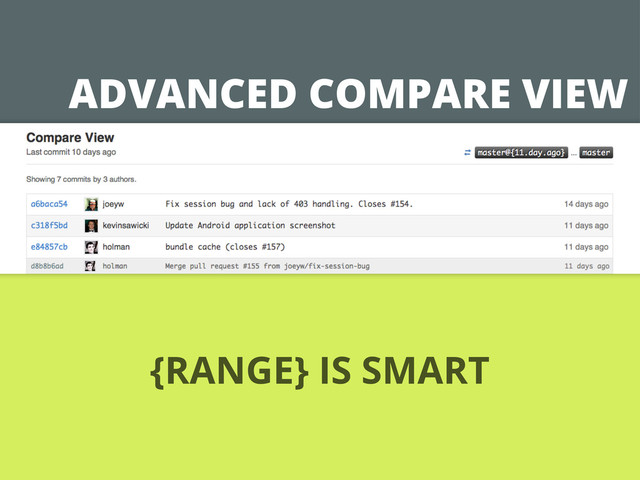 ADVANCED COMPARE VIEW
{RANGE} IS SMART
