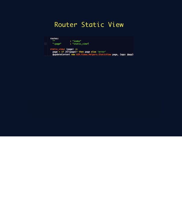 Router Static View
