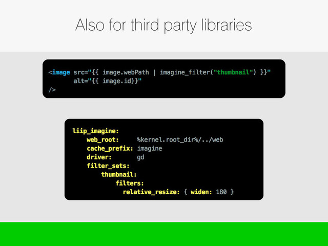 Also for third party libraries
