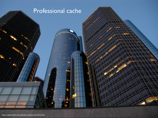 Professional cache
http://www.ﬂickr.com/photos/carlos/2417032795/
