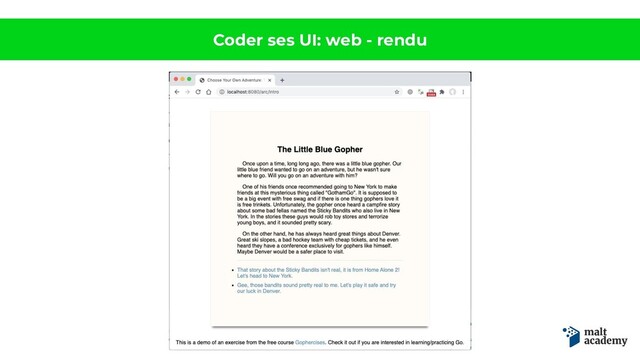 Coder ses UI: web - rendu
