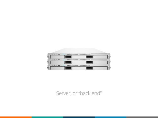 Server, or “back end”
