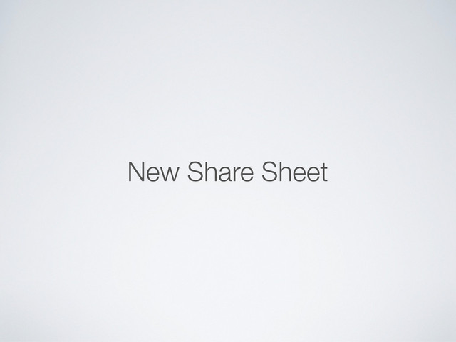 New Share Sheet
