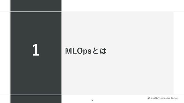 Mobility Technologies Co., Ltd.
MLOpsとは
1
3
