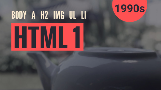 BODY A H2 IMG UL LI
HTML 1
1990s
