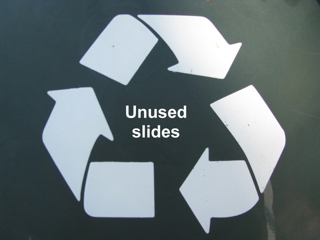 Unused
slides
