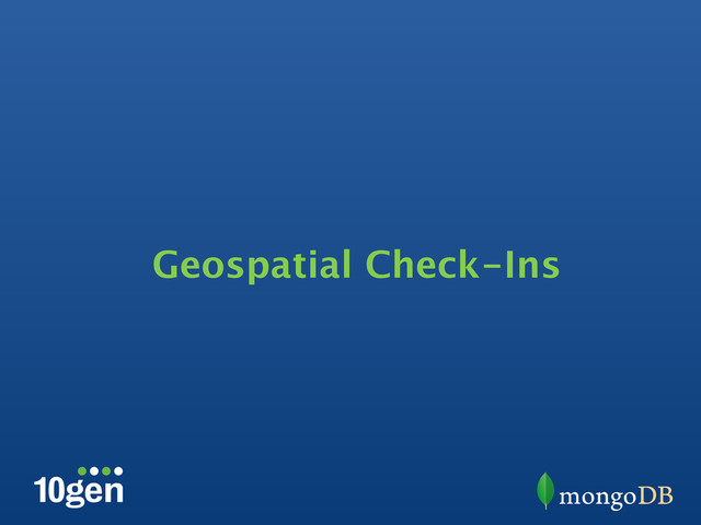 Geospatial Check-Ins
