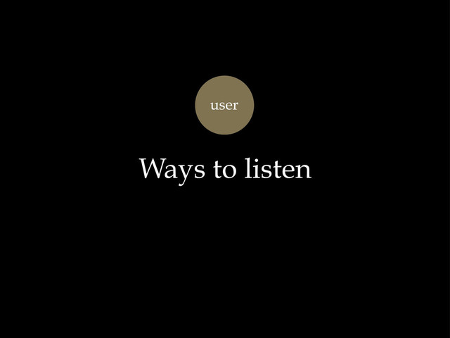 Ways to listen
user
