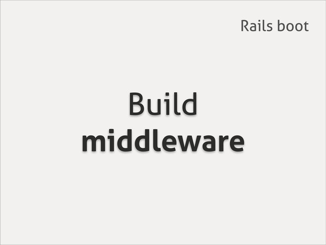 Build
middleware
Rails boot
